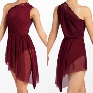 WEISSMAN Dance slip dress lace burgundy red How Will I Know
12434 SA-Small adult